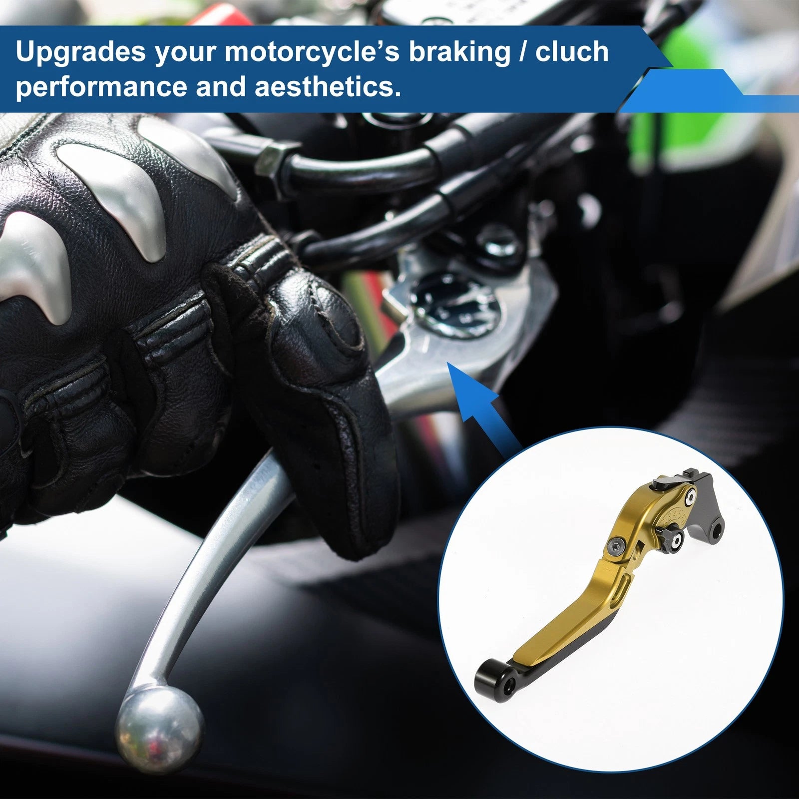 Adjustable Brake Clutch Levers for Suzuki GSXR150 (2017–2020) Gold Tone