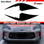 Black Front Bumper Side Vent Trim Canards Splitter for Toyota GR86 (2022–2025)