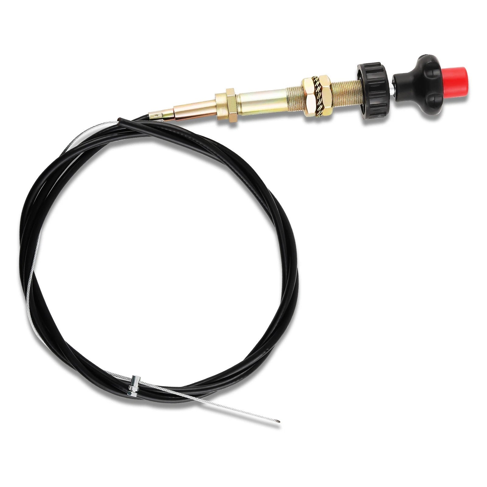 Adjustable Lock Control Cable for Universal Fit (2004–2010) 10 ft 2 in Black Knob