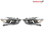 Headlights for Nissan Maxima (2016–2018) Halogen with LED DRL Black