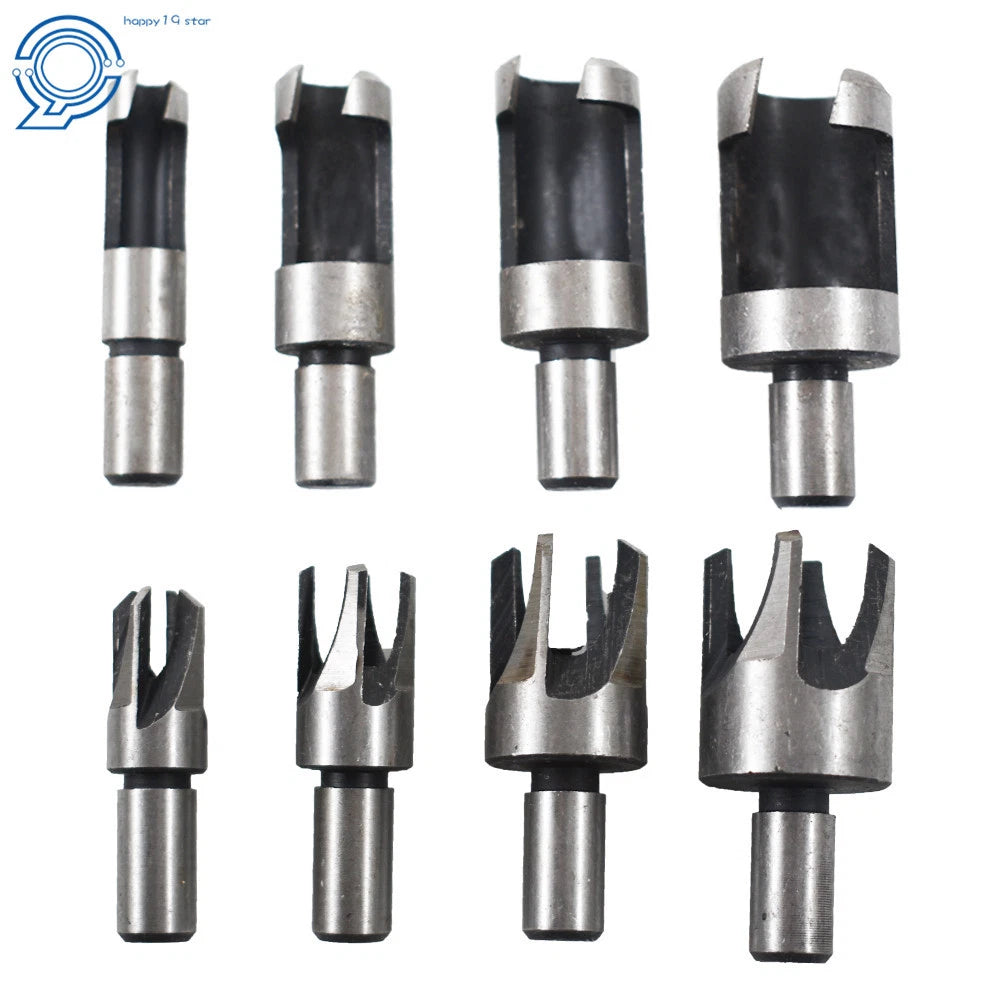 8 Pcs Wood Plug Hole Cutter Dowel Maker Drill Bit Set