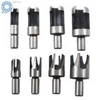 8 Pcs Wood Plug Hole Cutter Dowel Maker Drill Bit Set
