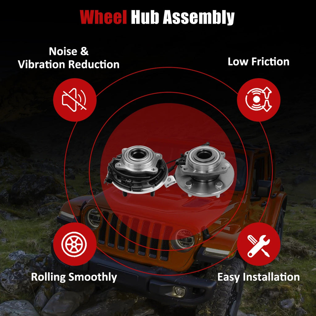 Set of 4 Wheel Hub Bearings for Dodge Grand Caravan Chrysler Town & Country (2008–2012)