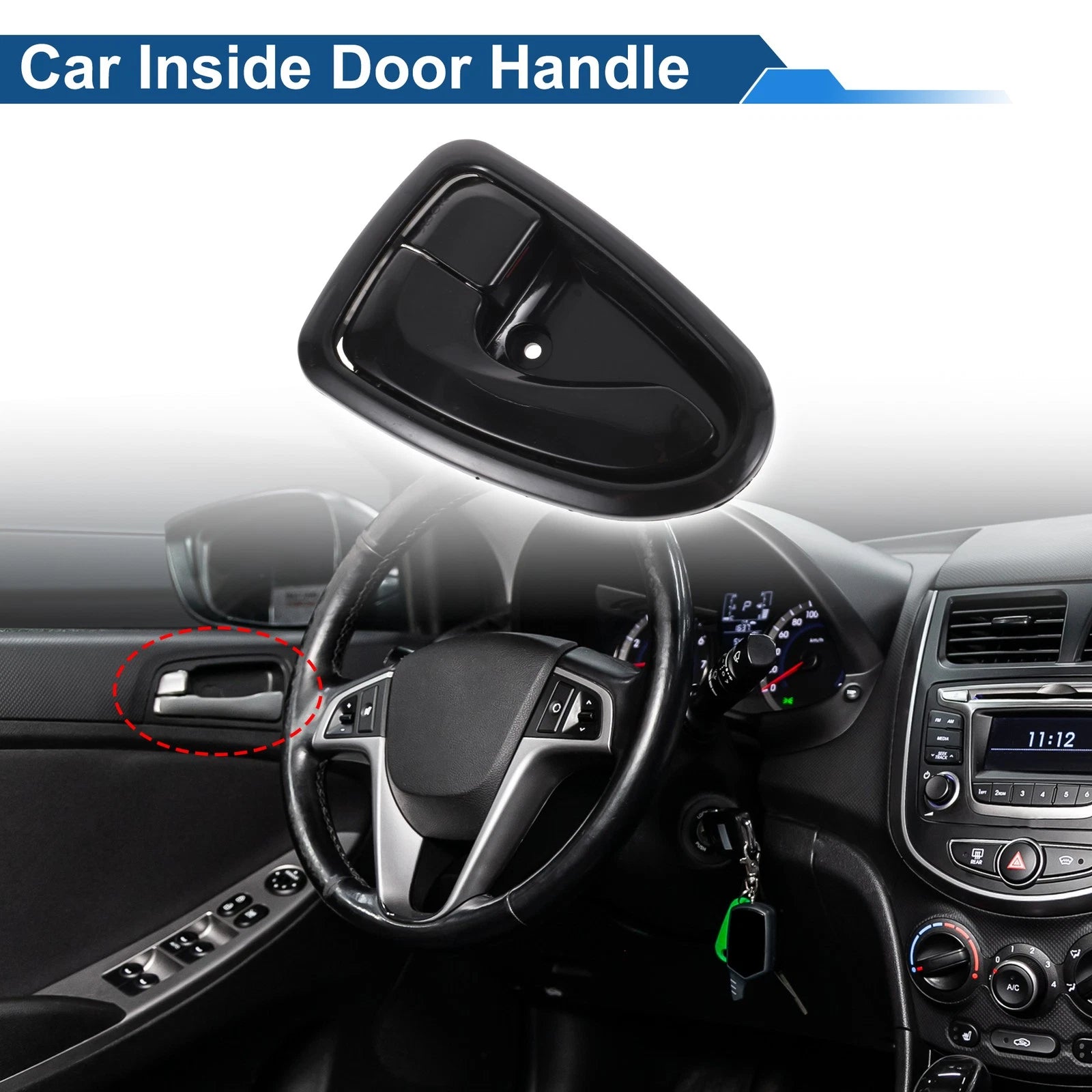 Front Passenger Side Interior Door Handle for Hyundai Accent (2000–2005) No. 8261025000