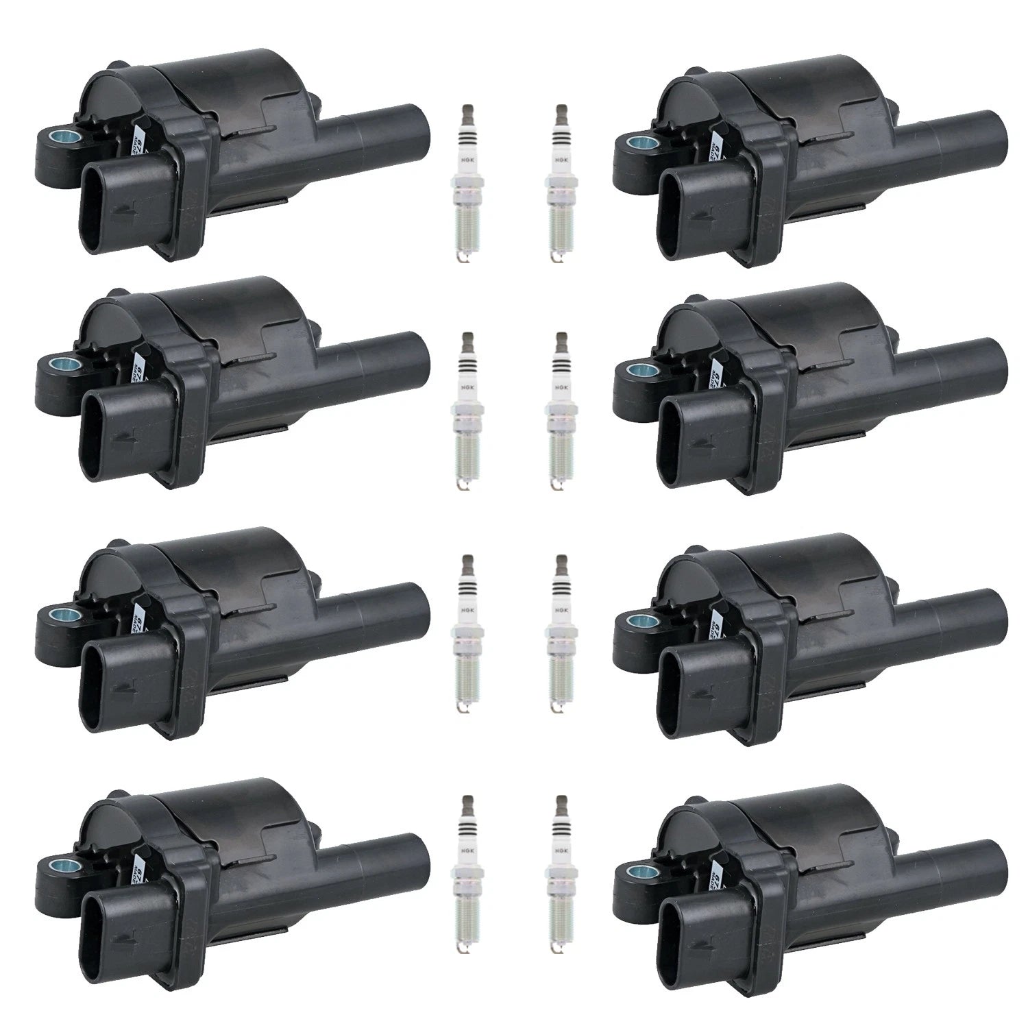 Set of 8 Ignition Coils & NGK Spark Plugs for Corvette Tahoe V8