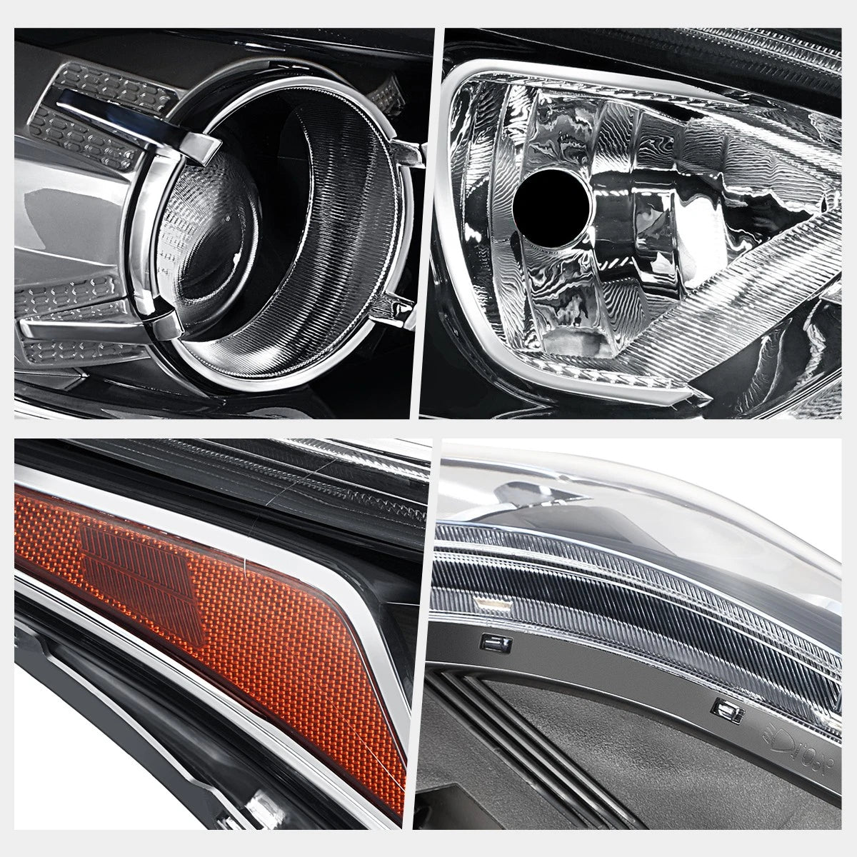 Right Side Projector Headlight Lamp for Forte Sedan (2019–2021) Black Housing