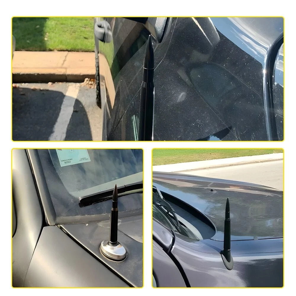 4.25 Inch Aluminum Black Antenna Mast Power AM/FM for Ford F-150 (2009–2024)