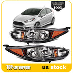 Headlights for Ford Fiesta (2014–2018) Black Housing Pair