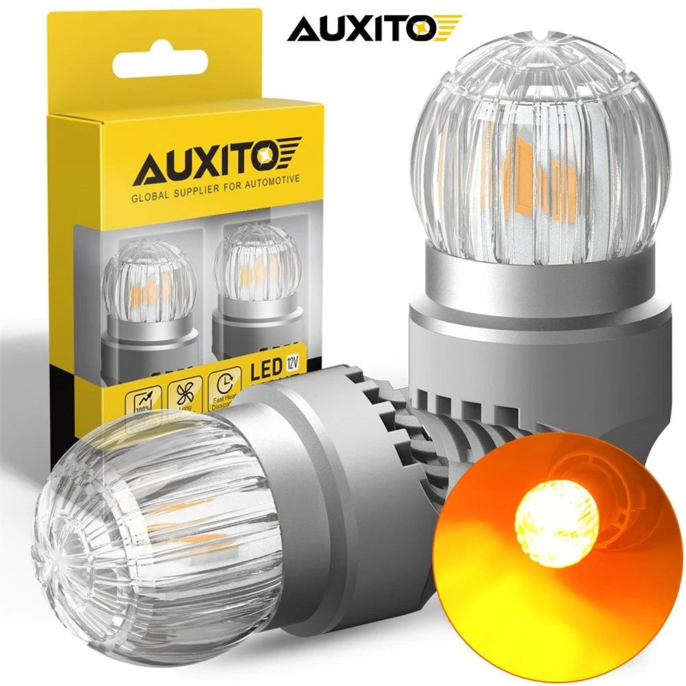 2X Amber LED Turn Signal Light Bulb for AUXITO 7440 7443 580 W21W
