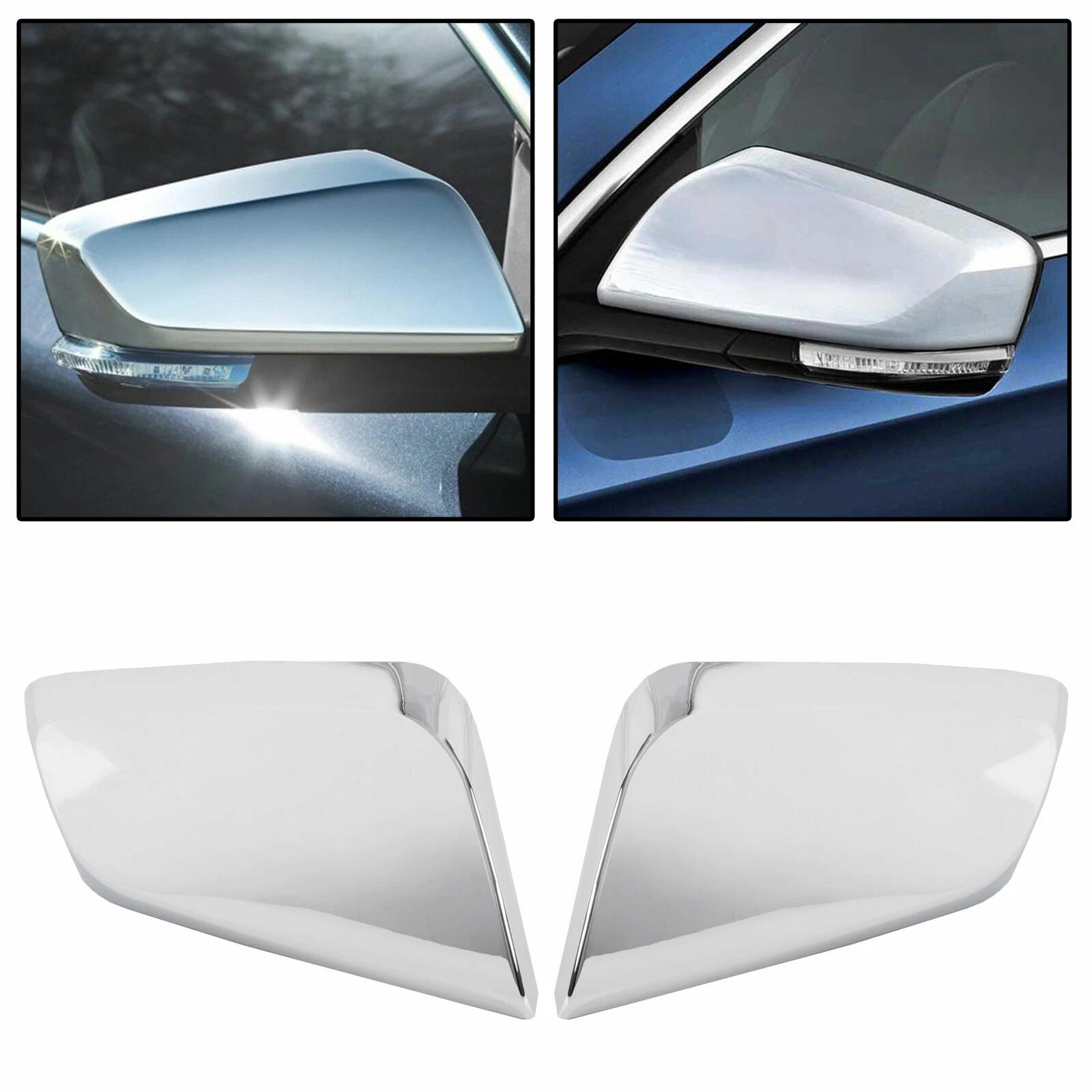Chrome Triple Mirror Covers for Chevy Impala (2014–2020)