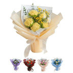 Handcrafted Rose Crochet Bouquet Decorative Flower Bundle