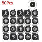 80Pc Carburetor Metering Diaphragm Gasket Set for Zama C1U (A015010)
