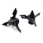 Spun Blade Spinning Front Axle Cap Nut Covers for Harley Softail Dyna