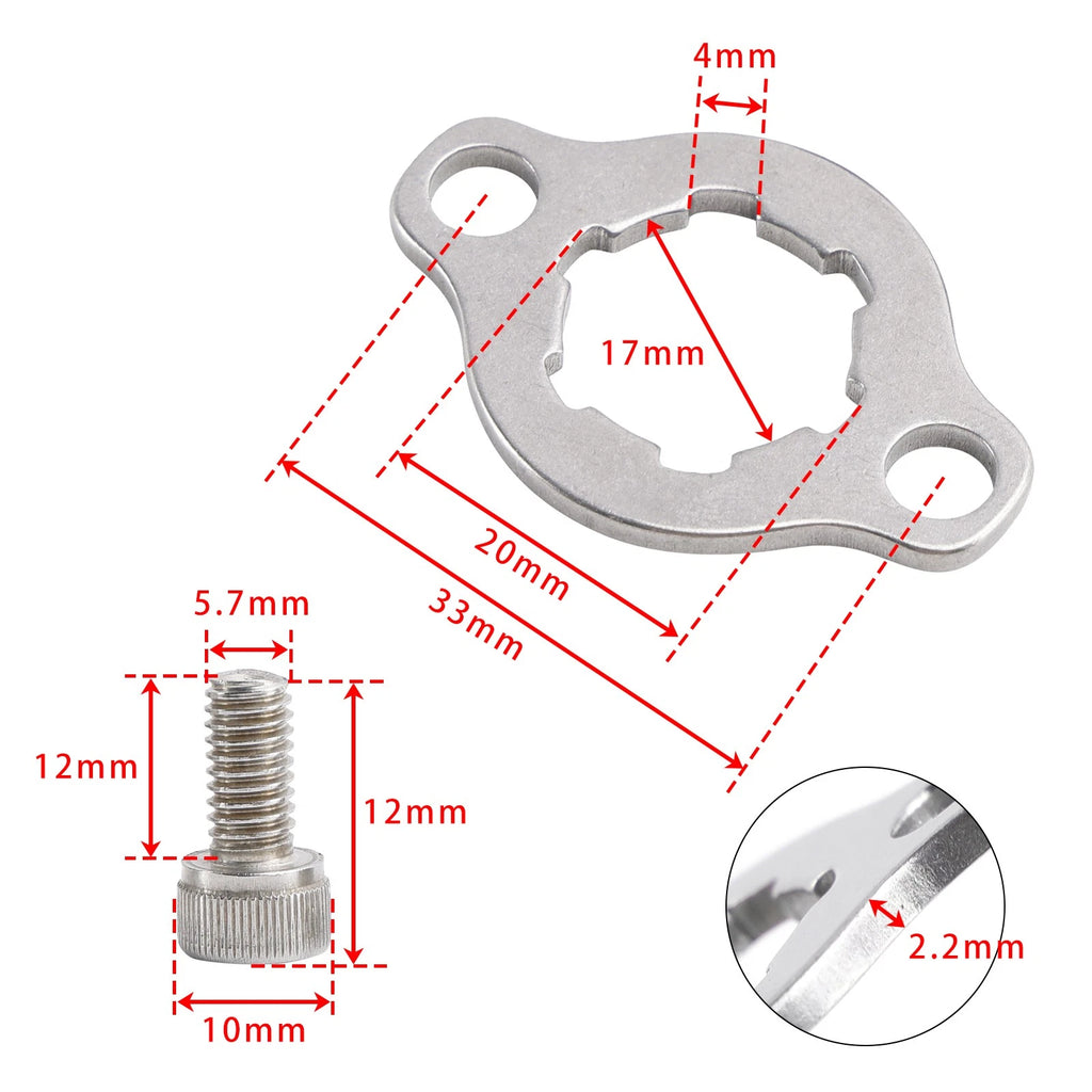 Front Sprocket Holder Retainer w/ Hardware Kit for Yamaha BW200 (1985–1988)