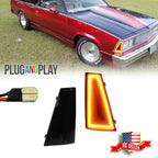 Smoke Amber LED Front Side Marker Light for Chevrolet El Camino Malibu (1980–1981)