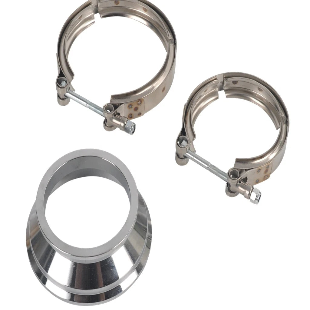 3" to 4" ID Steel Exhaust V-Band Adapter Flange Reducer W/ Clamp for