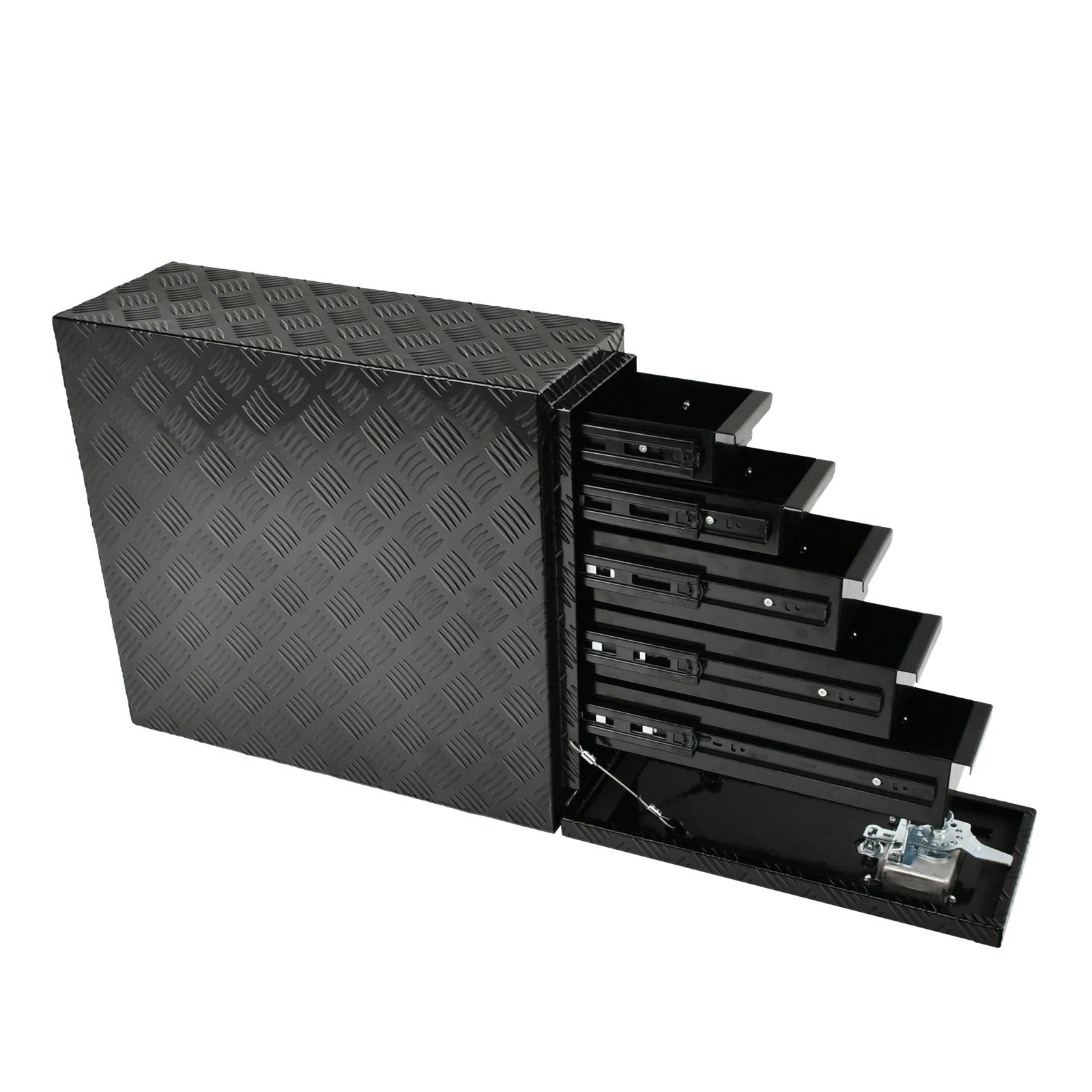 22 Inch Aluminum Truck Bed Tool Box for Universal Fit (Heavy Wall, Black)