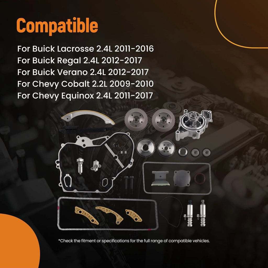 Timing Chain Kit & Water Pump for Equinox Terrain Cobalt LaCrosse Verano (2011–2017)