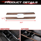 Peach Wood Style Console Cup Holder Panel Stripe Cover for Honda CR-V (2017-2020)