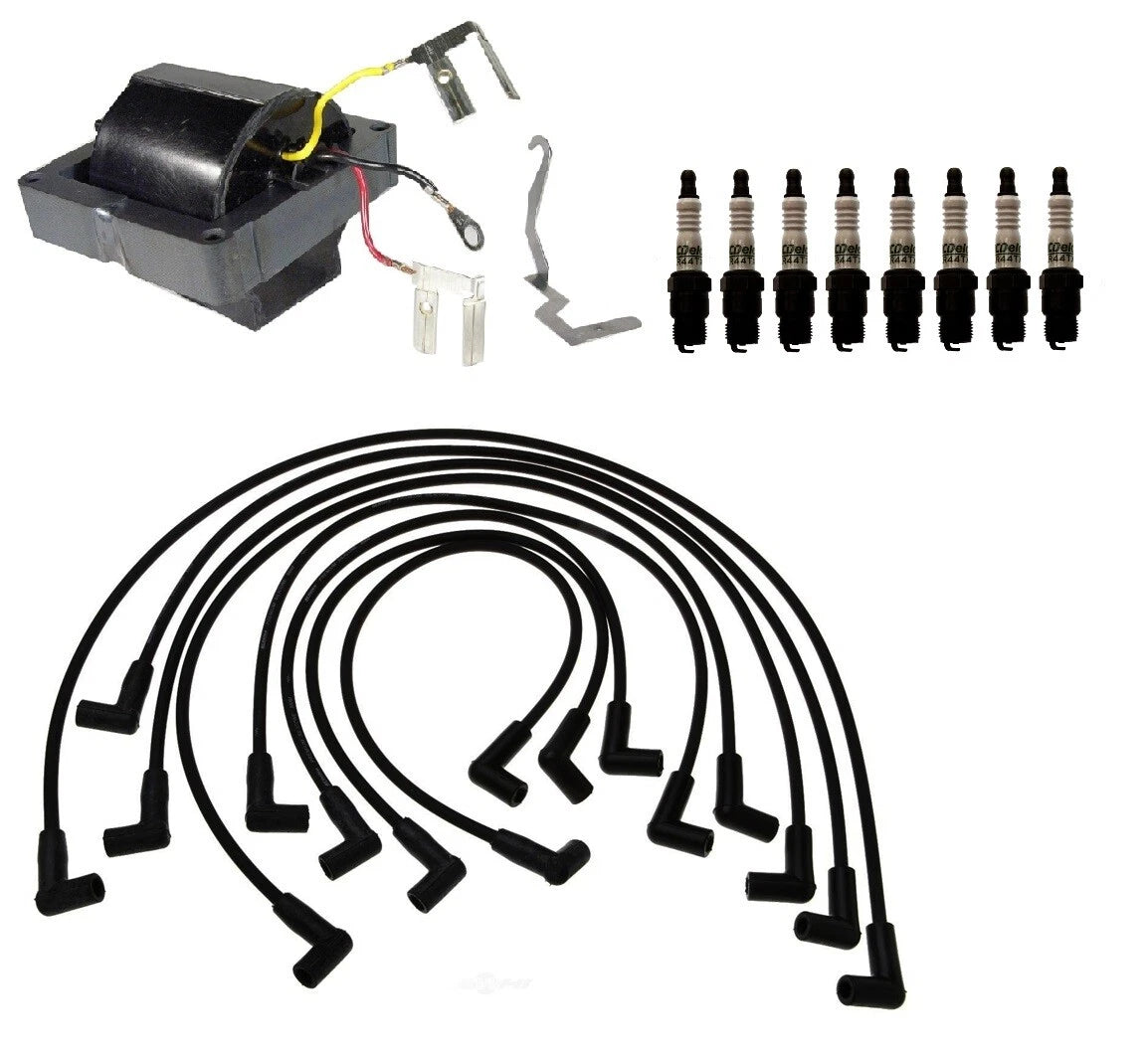 Ignition Wires & Spark Plugs Kit for GMC G35 C35 Chevy P20 G30