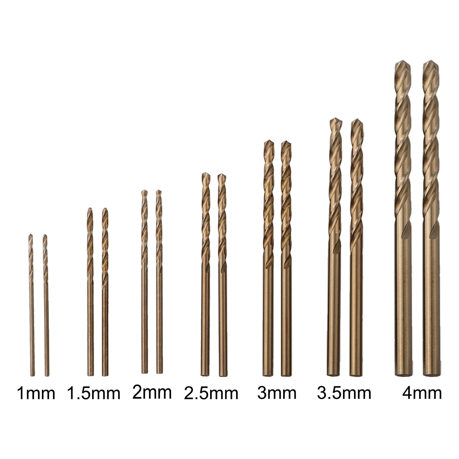 14-Piece HSS Cobalt Drill Bit Set for Stainless Steel (Compatible with )