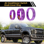 Set of 1 Air Conditioning Button Cover Trim for Ford F-150 XLT (2016–2019) Purple