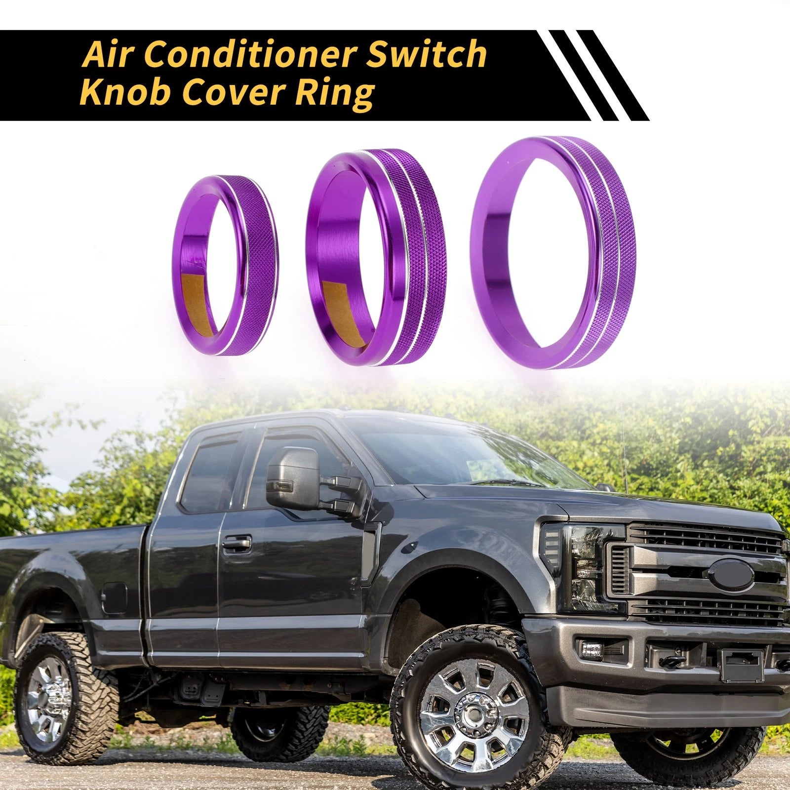 Set of 1 Air Conditioning Button Cover Trim for Ford F-150 XLT (2016–2019) Purple