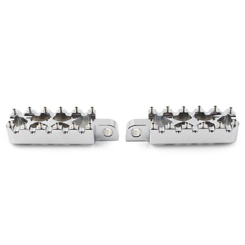 MX Style Foot Pegs for Harley Dyna, Electra, Tri Glide, Softail, V-Rod (Chrome)