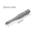 Set of 3 Slotted Cross Screwdriver Bits PH0 PH1 PH2 for Various Uses