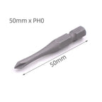 Set of 3 Slotted Cross Screwdriver Bits PH0 PH1 PH2 for Various Uses