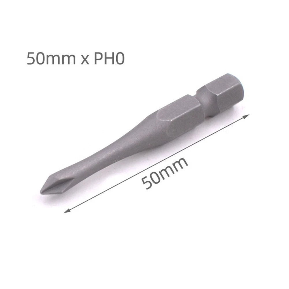 Set of 3 Slotted Cross Screwdriver Bits PH0 PH1 PH2 for Various Uses