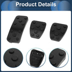 3 Pcs Foot Accelerator Pedal Covers for Subaru Forester (2006–2018) Black