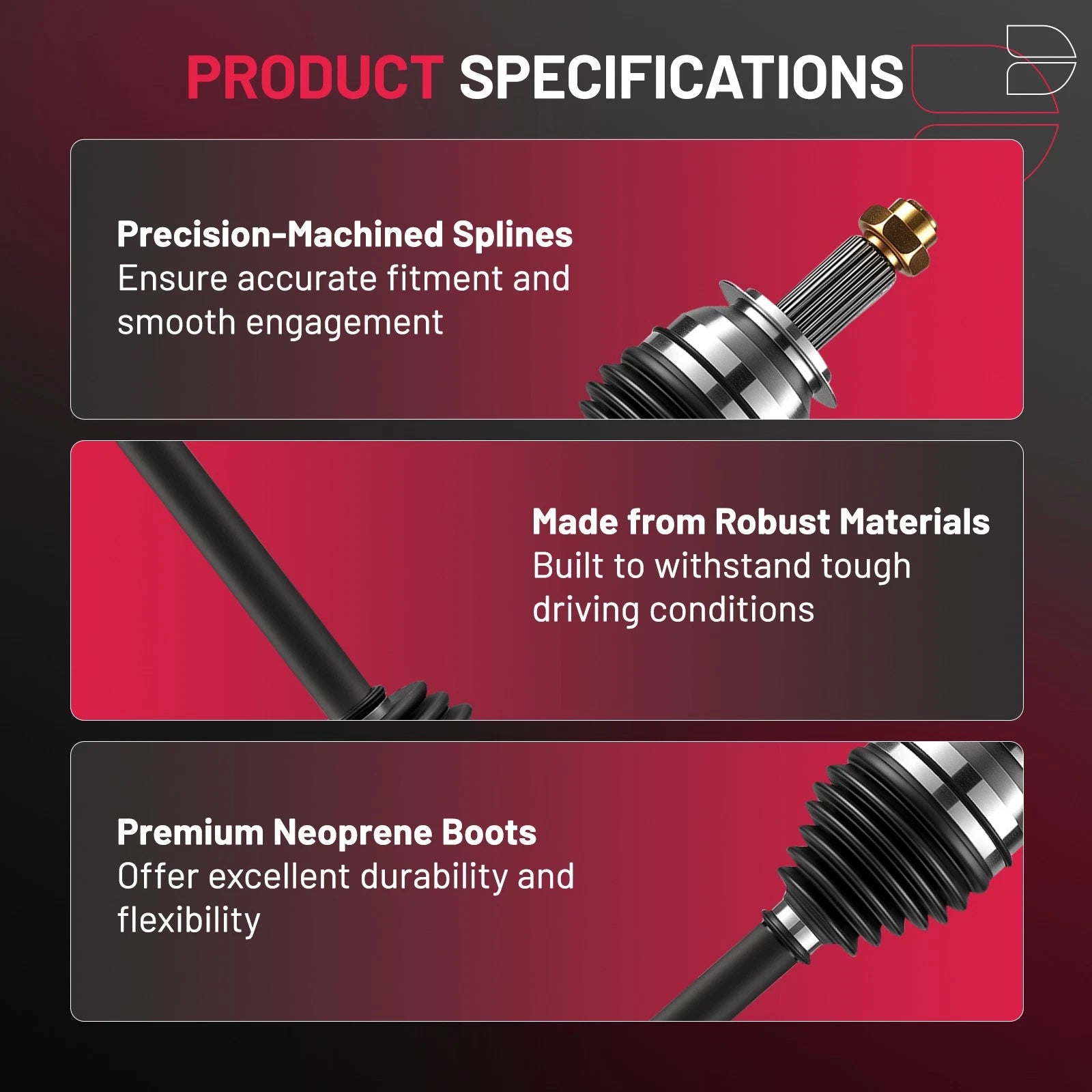 CV Axle for Subaru Crosstrek XV (2014–2016)