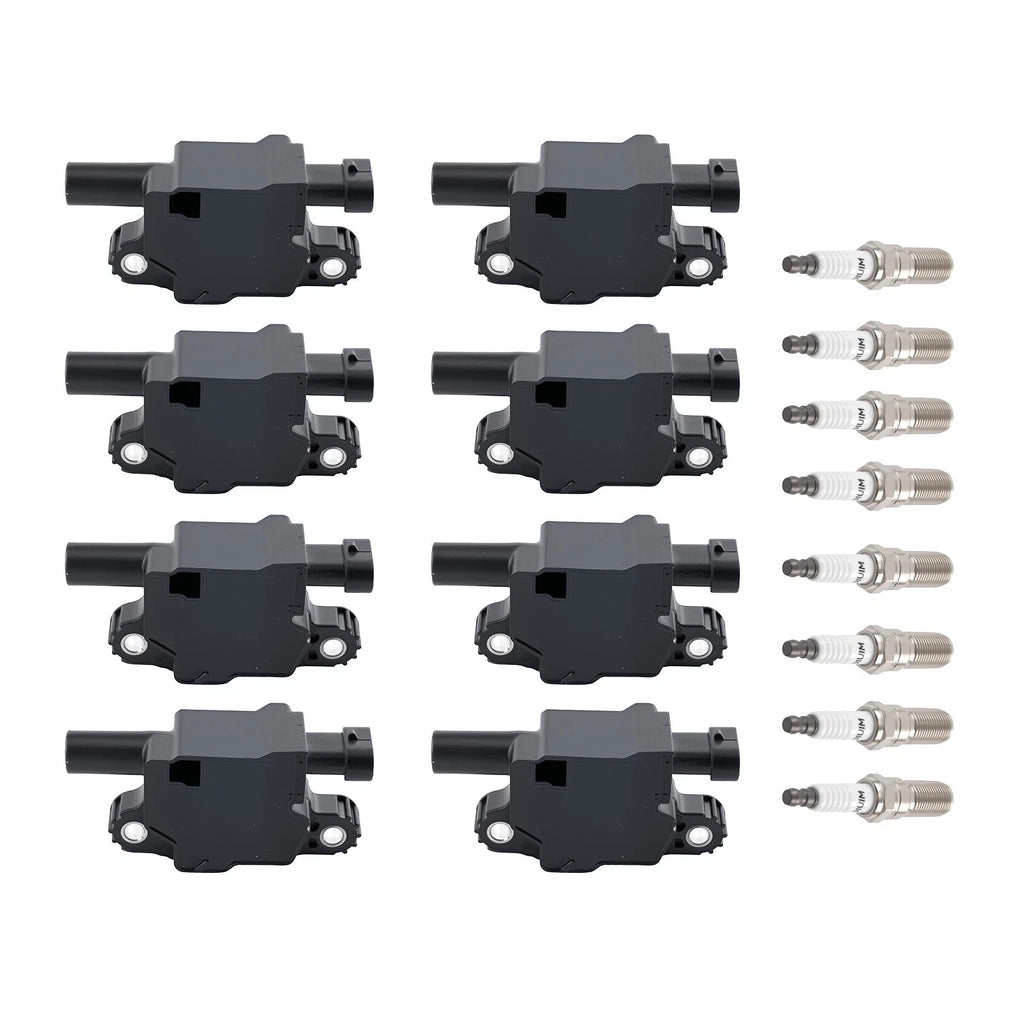 8pcs Ignition Coils Spark Plugs for Chevy Suburban Tahoe V8 5.3L (2015–2019) UF743