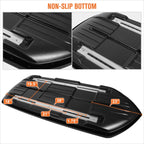 Cargo Roof Top Mounted Storage Box with Lock & Brackets for Universal Fit (80"L x 30"W x 13"H)