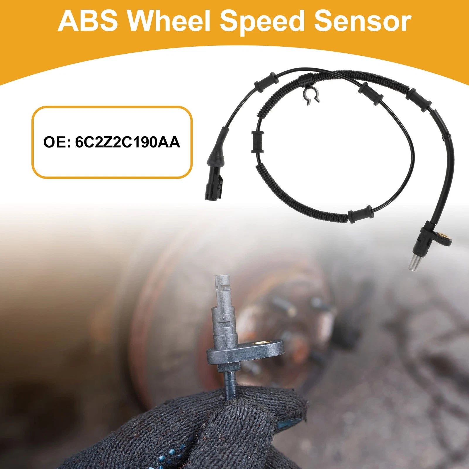 ABS Wheel Speed Sensor No.6C2Z2C190AA for Ford E-250 (2006–2007) Rear Left