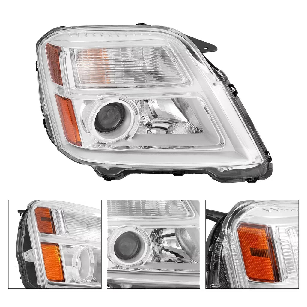 Halogen Headlight for GMC Terrain SL/SLT/SLE (2010–2015) Chrome Right Passenger
