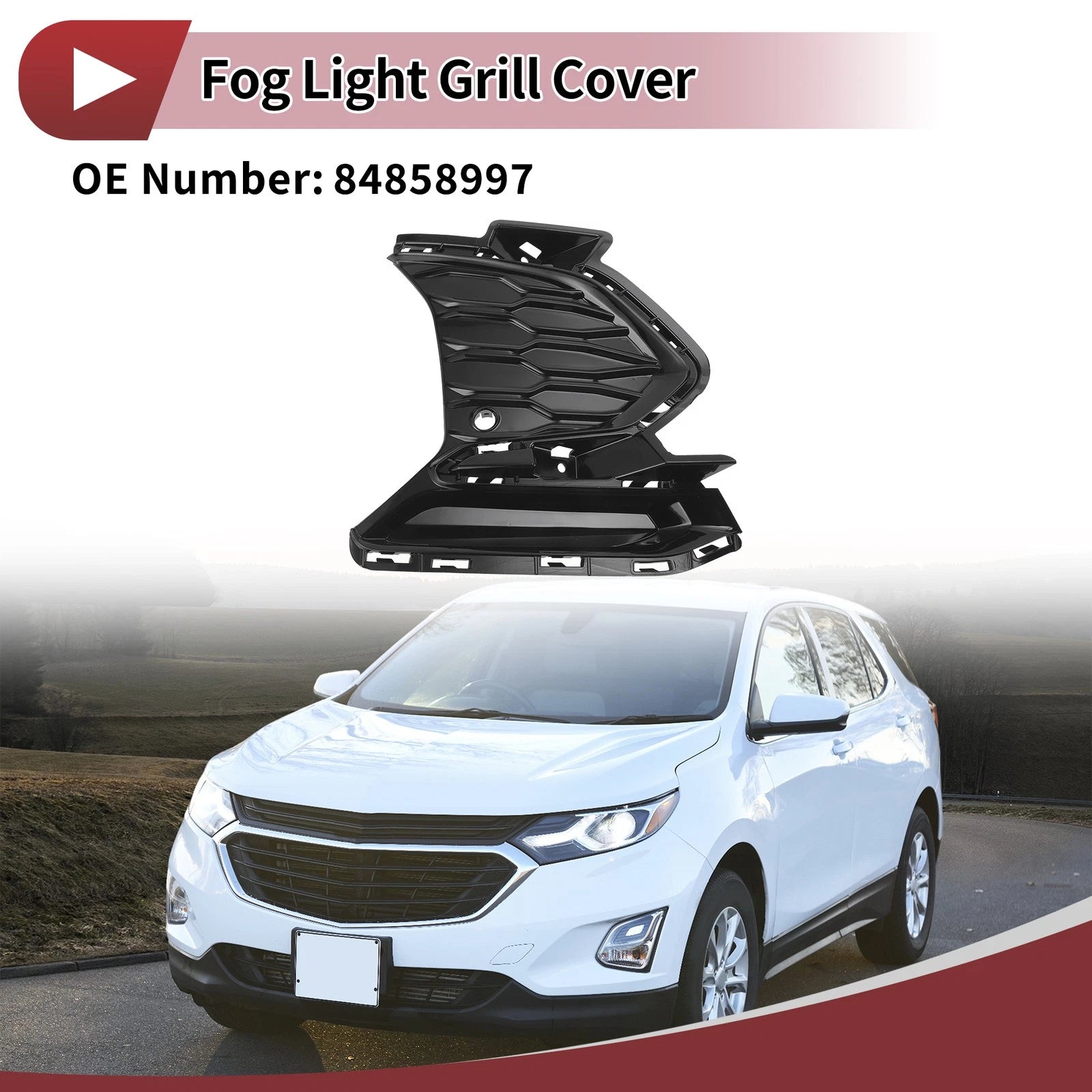 1 Pc Fog Light Grill for Chevy Equinox (2021–2023) No. 84858997