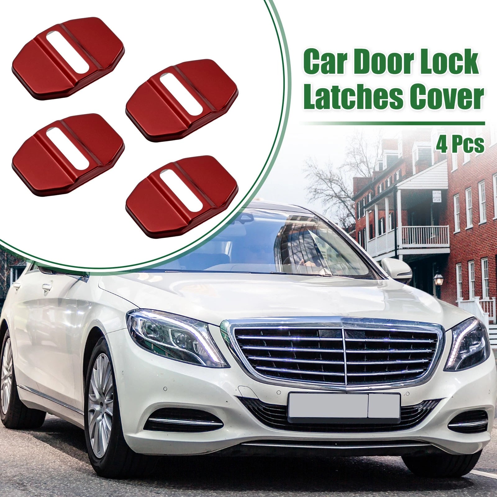 Set of 4 Door Latch Lock Cover Protectors for Mercedes-Benz AMG GLC 
