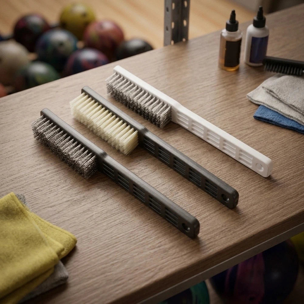 Set of 3 Bowling Shoe Polishing Brushes - Stainless Steel Wire