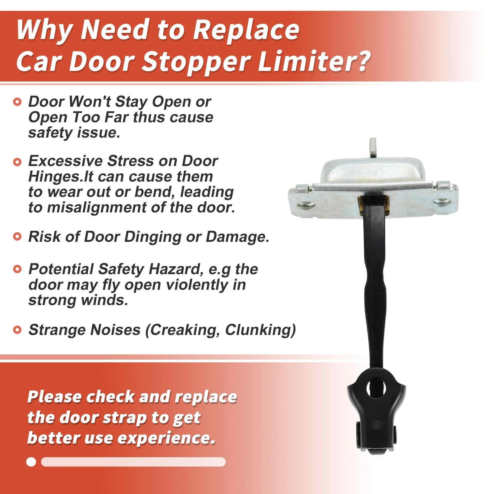 Rear Right Door Check Strap for Hyundai Accent (2011–2018) No.794900U000