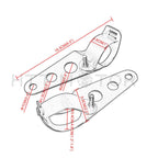 Side Mounting Fork Tube Clamp Headlight Brackets for Cruisers Choppers
