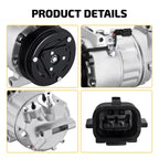 A/C Compressor w/ Clutch for Nissan Sentra (2007–2012, 2013–2018) 68662