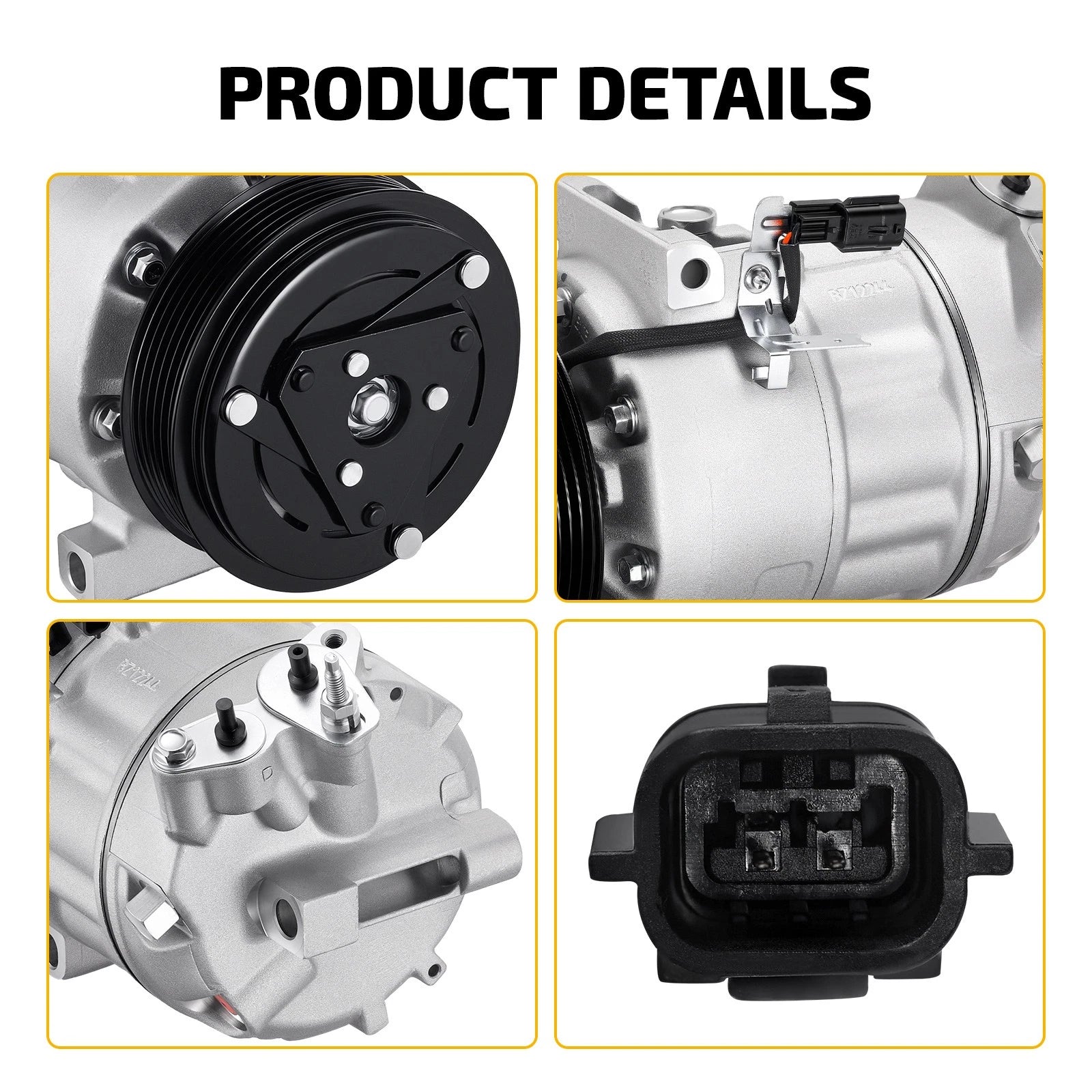 A/C Compressor w/ Clutch for Nissan Sentra (2007–2012, 2013–2018) 68662