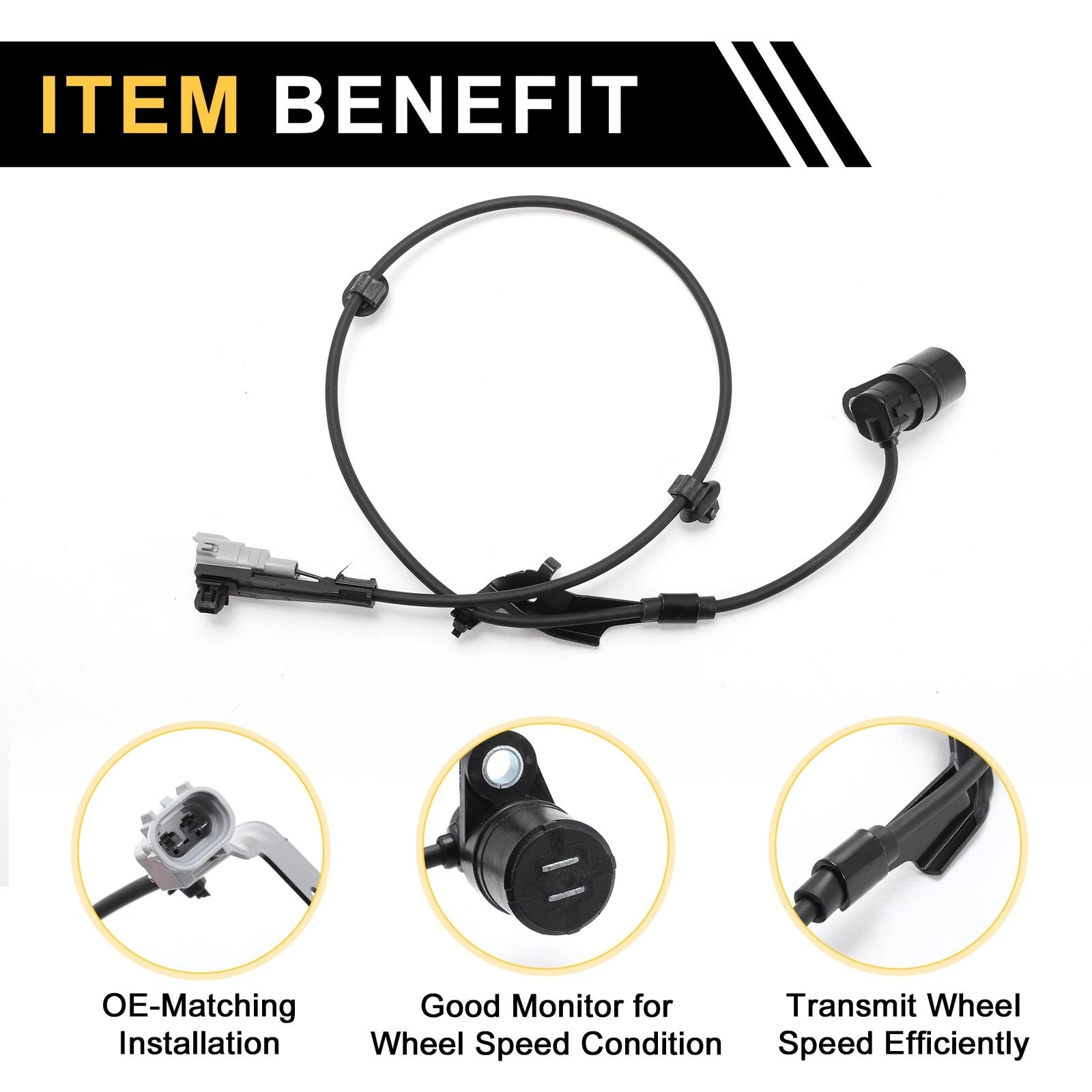 ABS Wheel Speed Sensor No. 895450K070 for Toyota Hilux (2004–2008) Rear Right