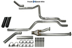 2.5" Dual Exhaust Kit for Toyota Tundra (2009–2013) No Muffler, Black Tip