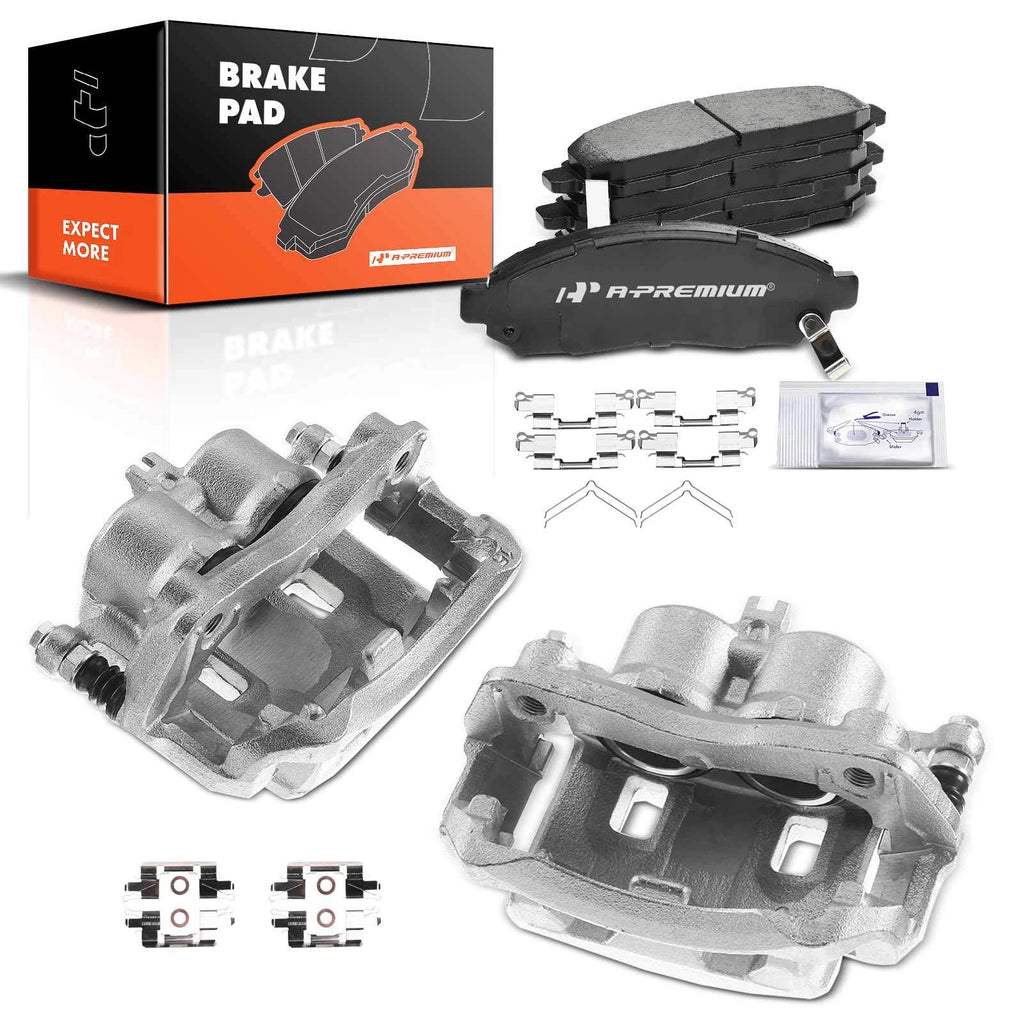 Pair Front Brake Calipers & Pads for Suzuki Equator (2009–2012)
