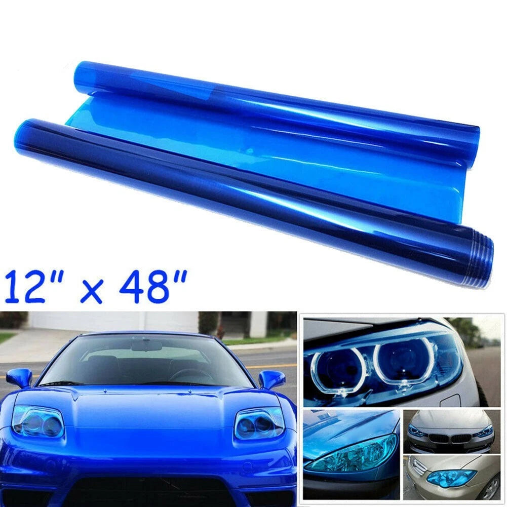 Blue Tint Vinyl Film for Headlight Taillight Fog Light (12"x48")