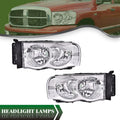 Clear Lens Chrome Housing Headlights for Dodge Ram 1500 2500 3500 (2002–2005)