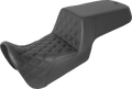 SADDLEMEN Step-Up Seat for Pan America (2021–2023) - Black, Lattice Stitch